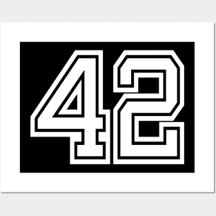 Numbers 42 for a sports team, group, or community Posters and Art